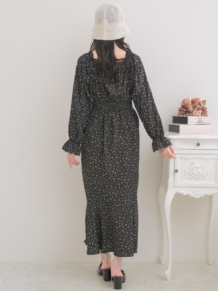 エムズエキサイト ems excite ステッチリボンマーメイドワンピース (P/BLU) P/BLU