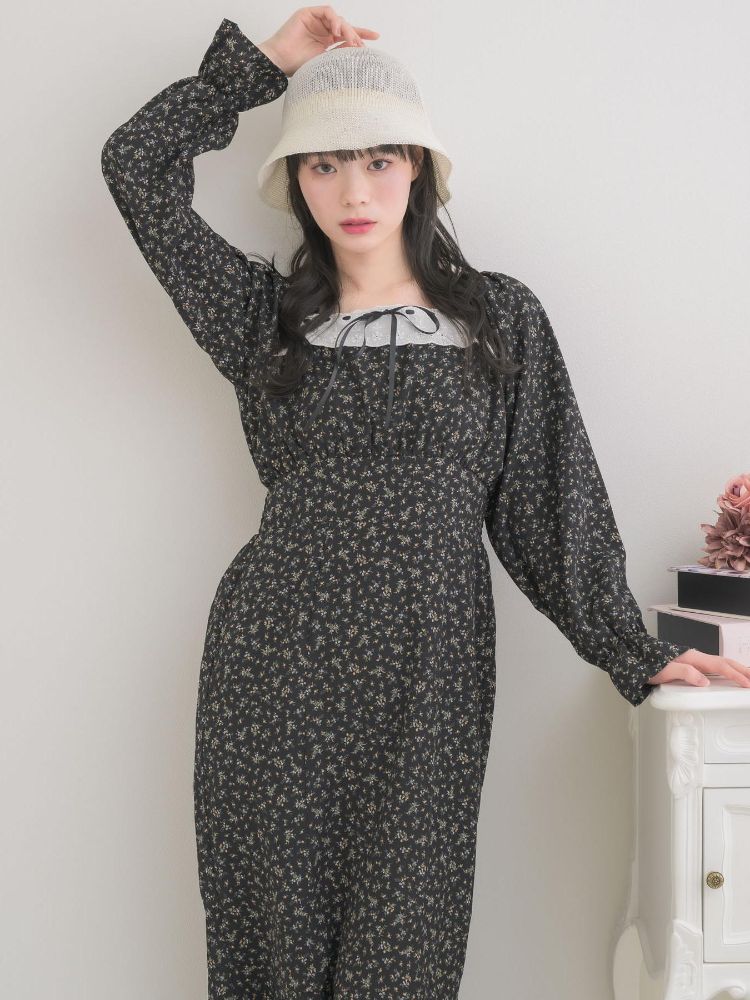 エムズエキサイト ems excite ステッチリボンマーメイドワンピース (P/BLU) P/BLU