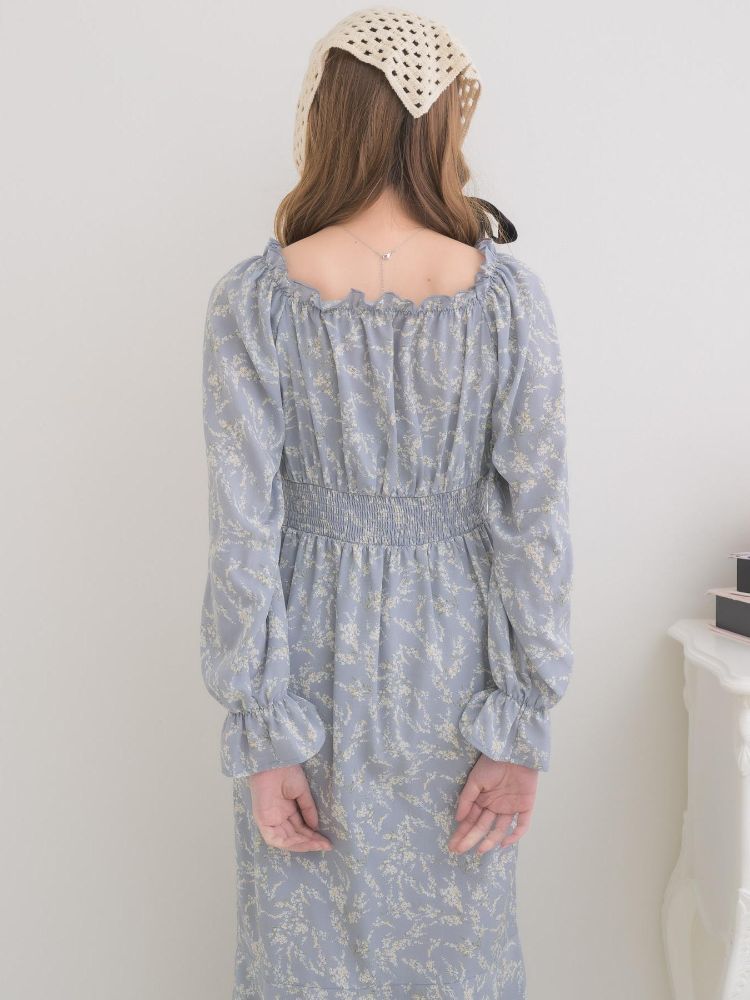 エムズエキサイト ems excite ステッチリボンマーメイドワンピース (P/BLU) P/BLU