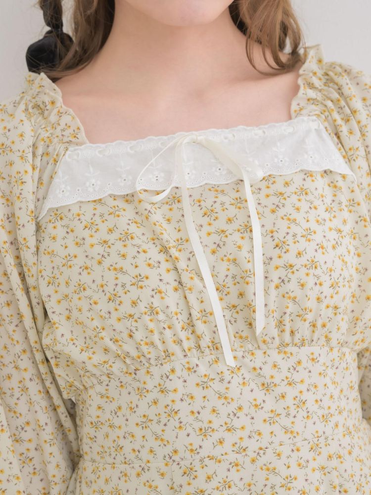 エムズエキサイト ems excite ステッチリボンマーメイドワンピース (P/BLU) P/BLU