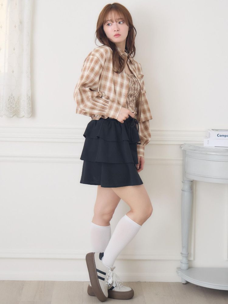 エムズエキサイト ems excite チェックSH&キャミSET (C/BLU) C/BLU