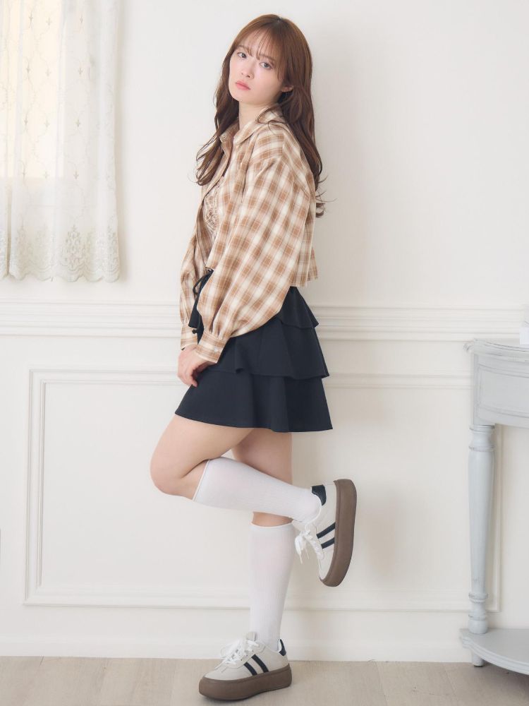 エムズエキサイト ems excite チェックSH&キャミSET (C/BLU) C/BLU