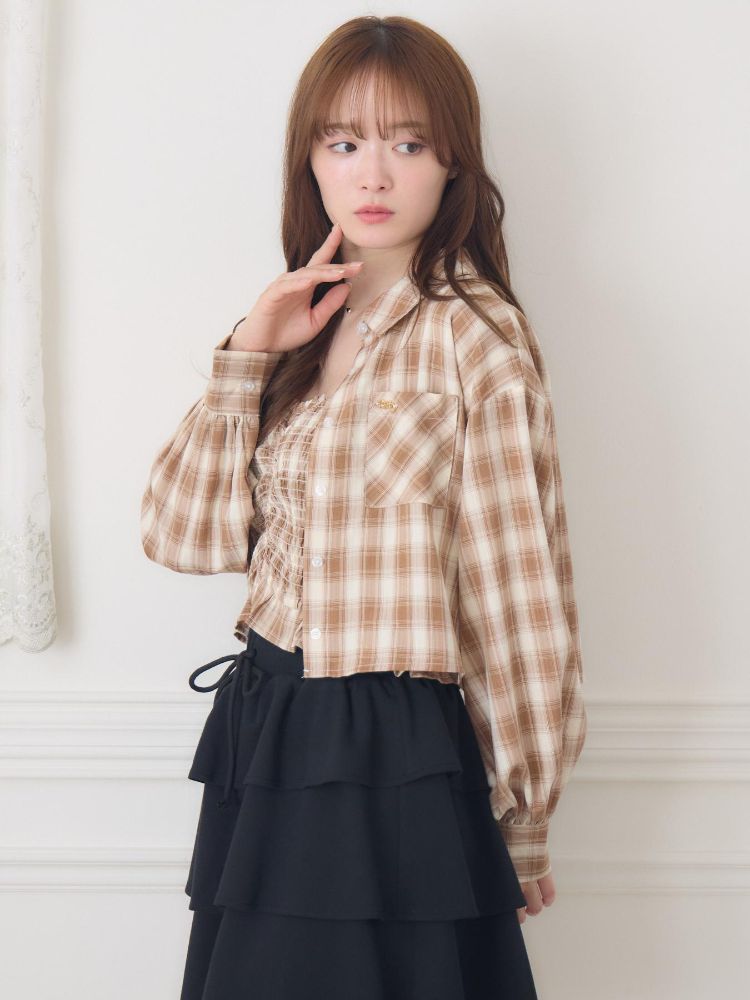 エムズエキサイト ems excite チェックSH&キャミSET (C/BLU) C/BLU