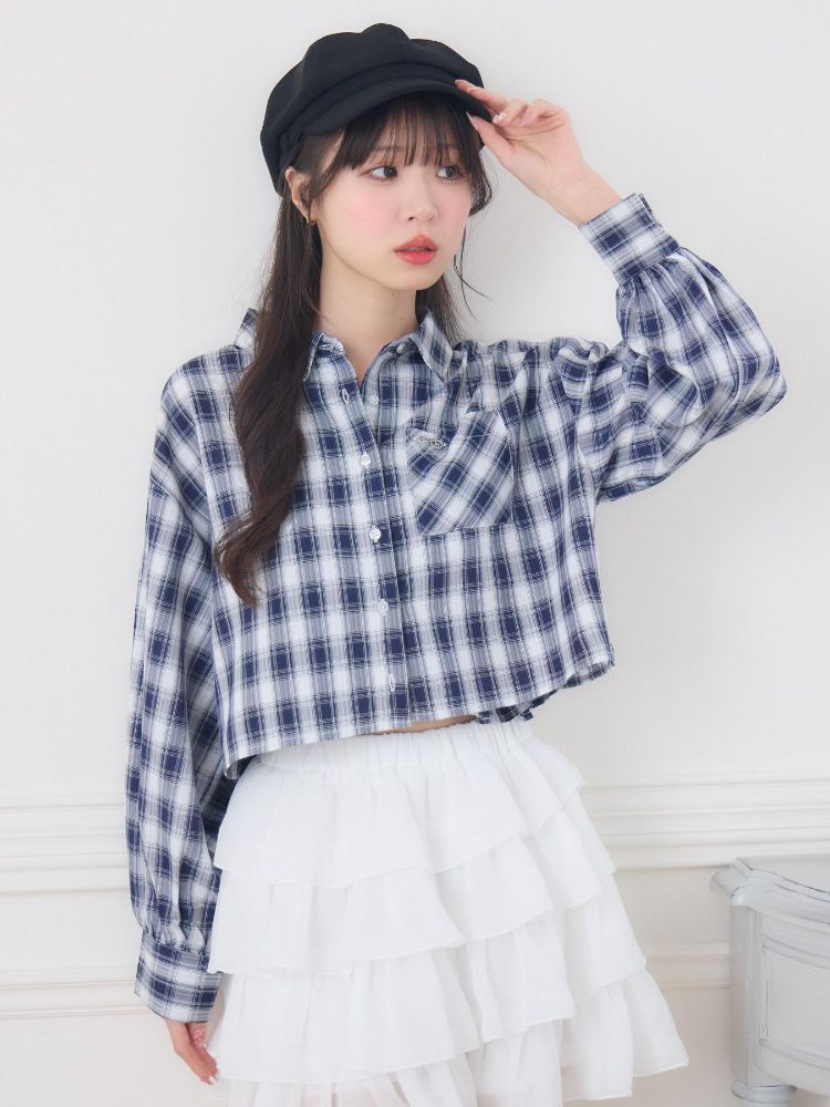 エムズエキサイト ems excite チェックSH&キャミSET (C/BLU) C/BLU