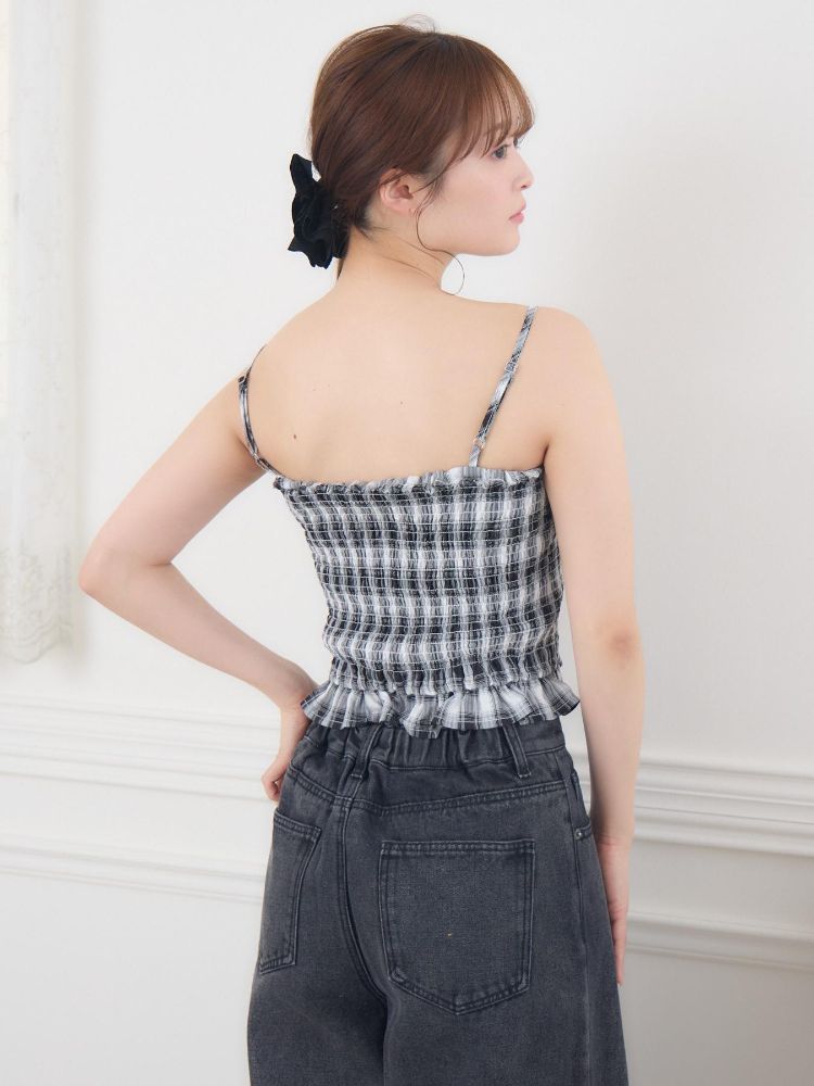 エムズエキサイト ems excite チェックSH&キャミSET (C/BLU) C/BLU