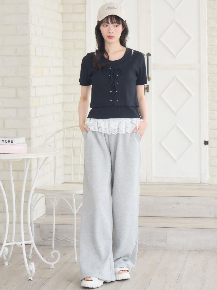 エムズエキサイト ems excite ウエストレーススウェットPT (GRY0) GRY0