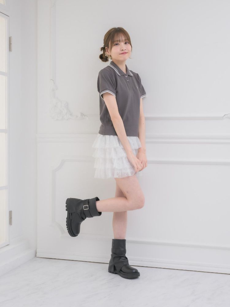 エムズエキサイト ems excite バイカラーポロTEE (BLU2) BLU2