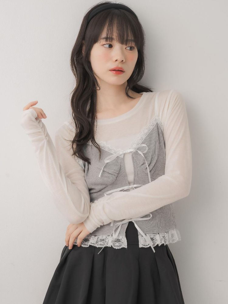 エムズエキサイト ems excite リボンビスチェ&インナーSET (BLK1) BLK1