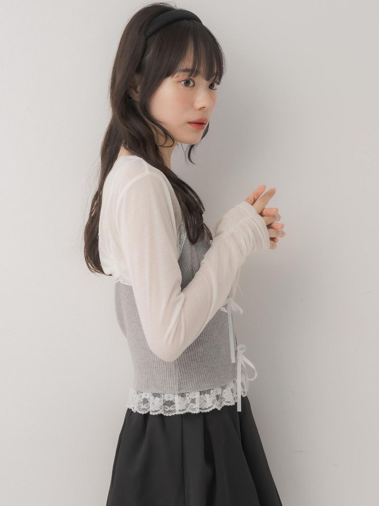 エムズエキサイト ems excite リボンビスチェ&インナーSET (BLK1) BLK1