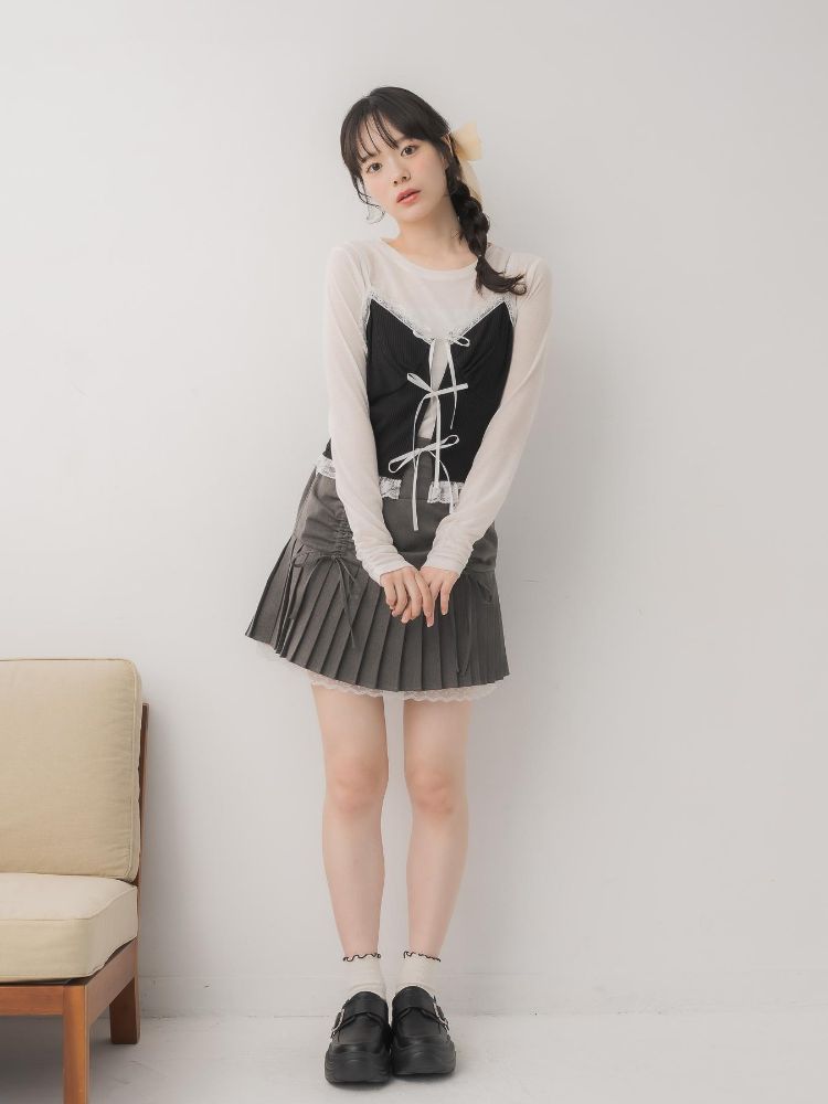 エムズエキサイト ems excite リボンビスチェ&インナーSET (BLK1) BLK1