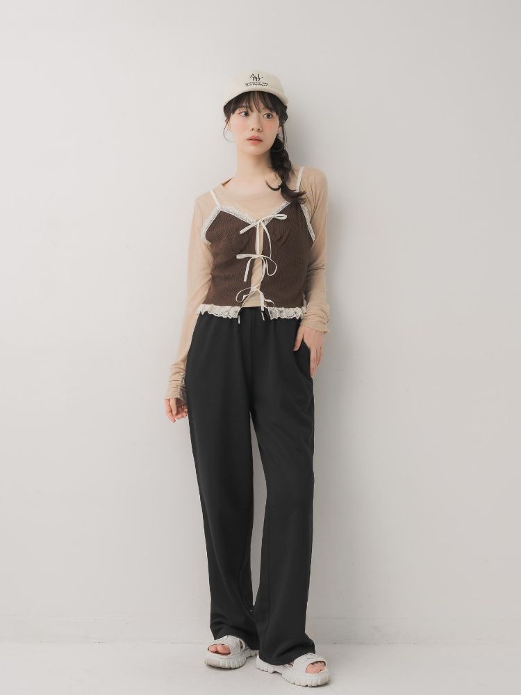 エムズエキサイト ems excite リボンビスチェ&インナーSET (BLK1) BLK1