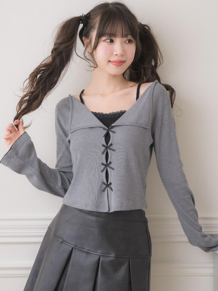 エムズエキサイト ems excite BIGカラーレイヤード風CT (GRY1) GRY1