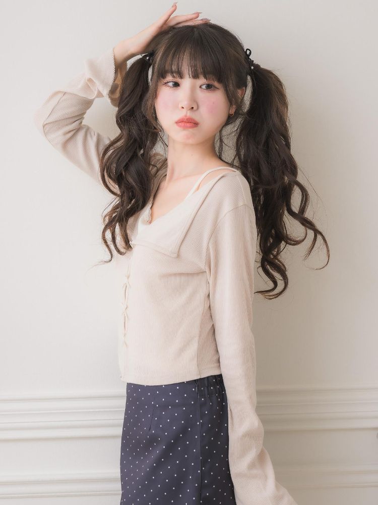 エムズエキサイト ems excite BIGカラーレイヤード風CT (GRY1) GRY1