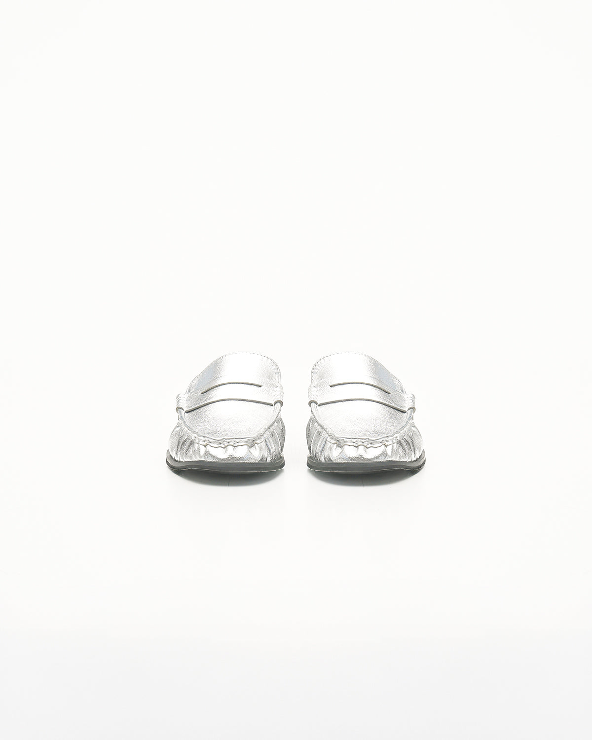 エマ フランシス Emma Francis メタリック ローファーミュール (シルバー マイラー) シルバー マイラー