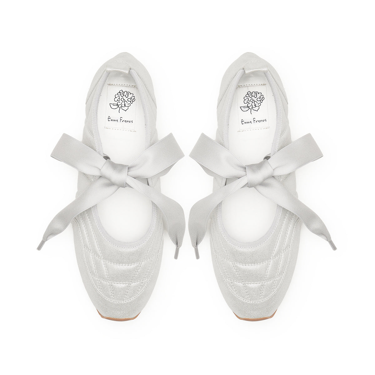 エマ フランシス Emma Francis レースアップ バレエ スニーカー (シルバー マイラー) シルバー マイラー