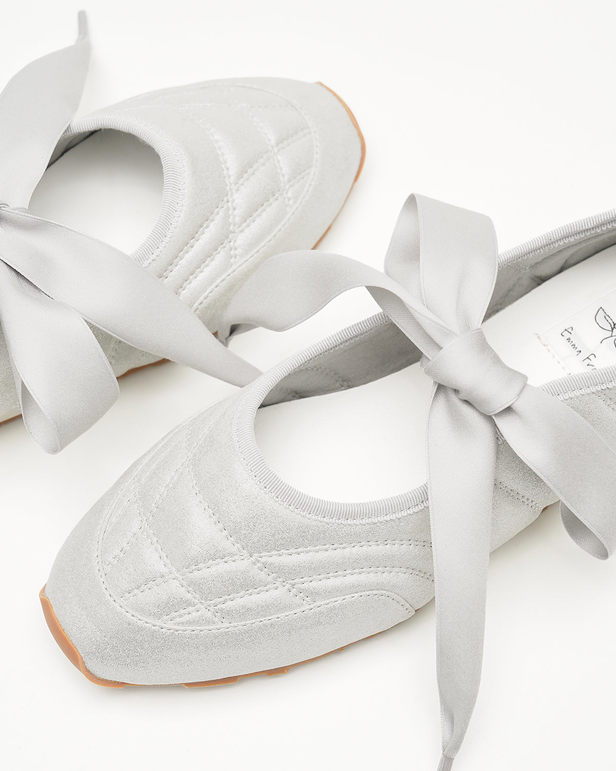 エマ フランシス Emma Francis レースアップ バレエ スニーカー (シルバー マイラー) シルバー マイラー