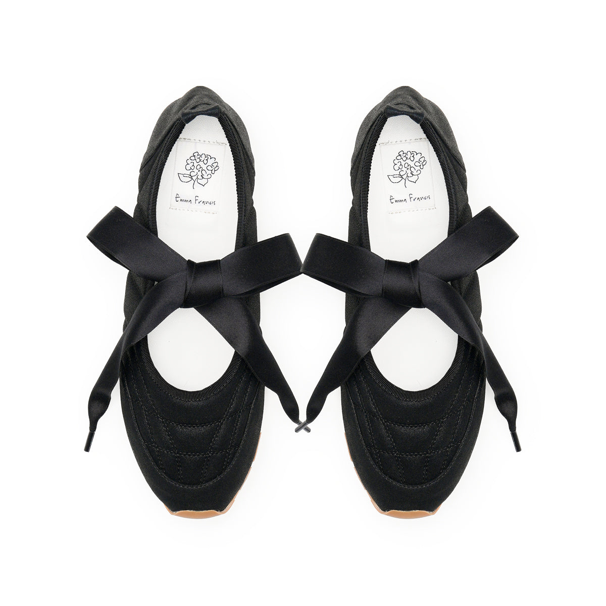 エマ フランシス Emma Francis レースアップ バレエ スニーカー (ブラック マイラー) ブラック マイラー