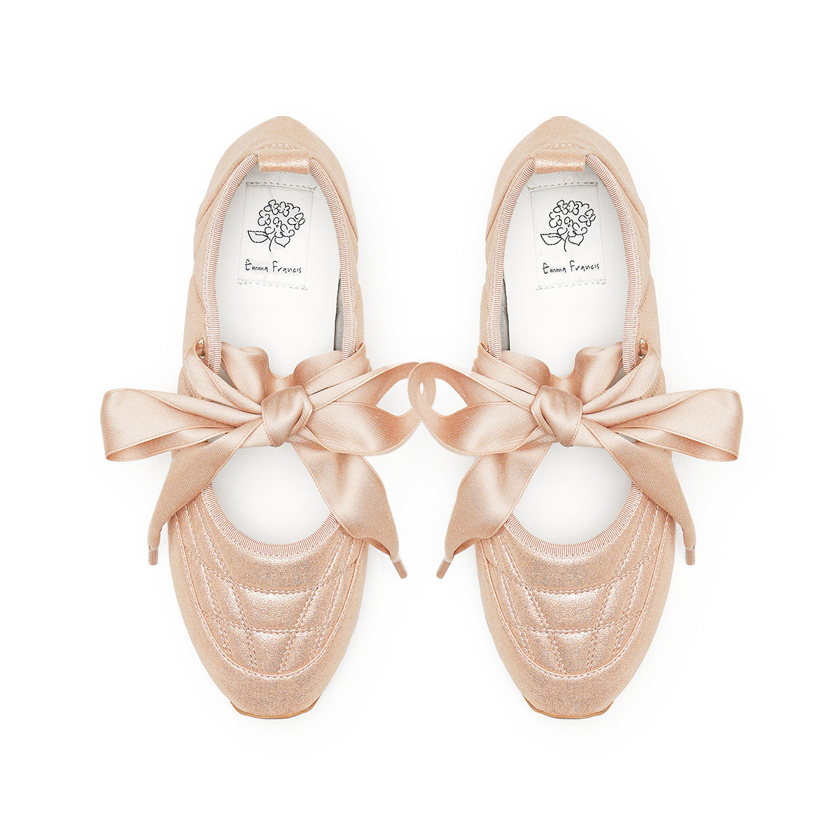 エマ フランシス Emma Francis レースアップ バレエ スニーカー (ピンク マイラー) ピンク マイラー