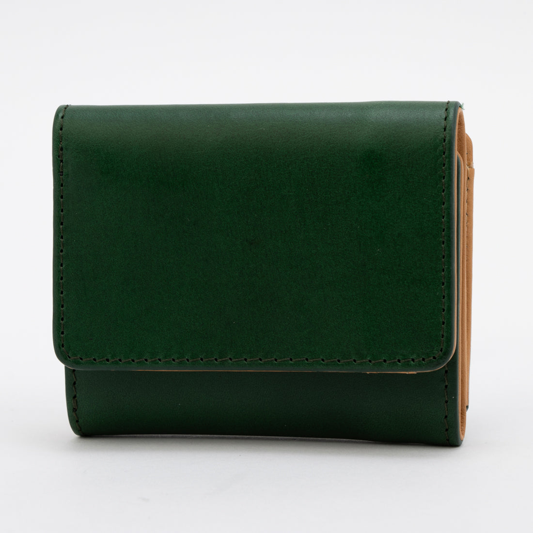 イーモノ e-mono 財布 メンズ 3つ折り 本革 牛革 コンパクト イタリアンレザー ブッテーロ ミニ財布 エイジング 経年変化 (グリーン) グリーン