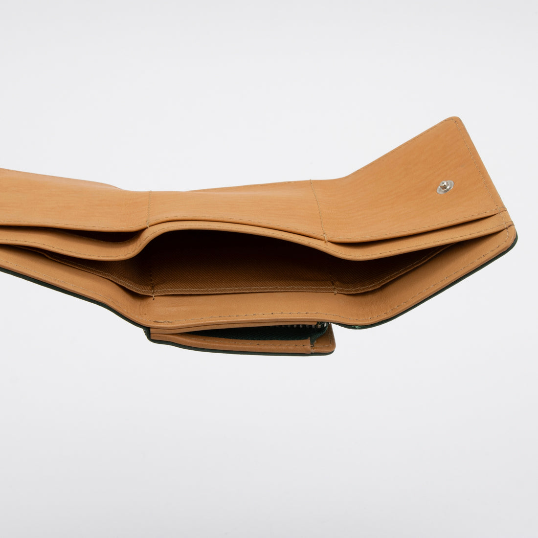 イーモノ e-mono 財布 メンズ 3つ折り 本革 牛革 コンパクト イタリアンレザー ブッテーロ ミニ財布 エイジング 経年変化 (グリーン) グリーン