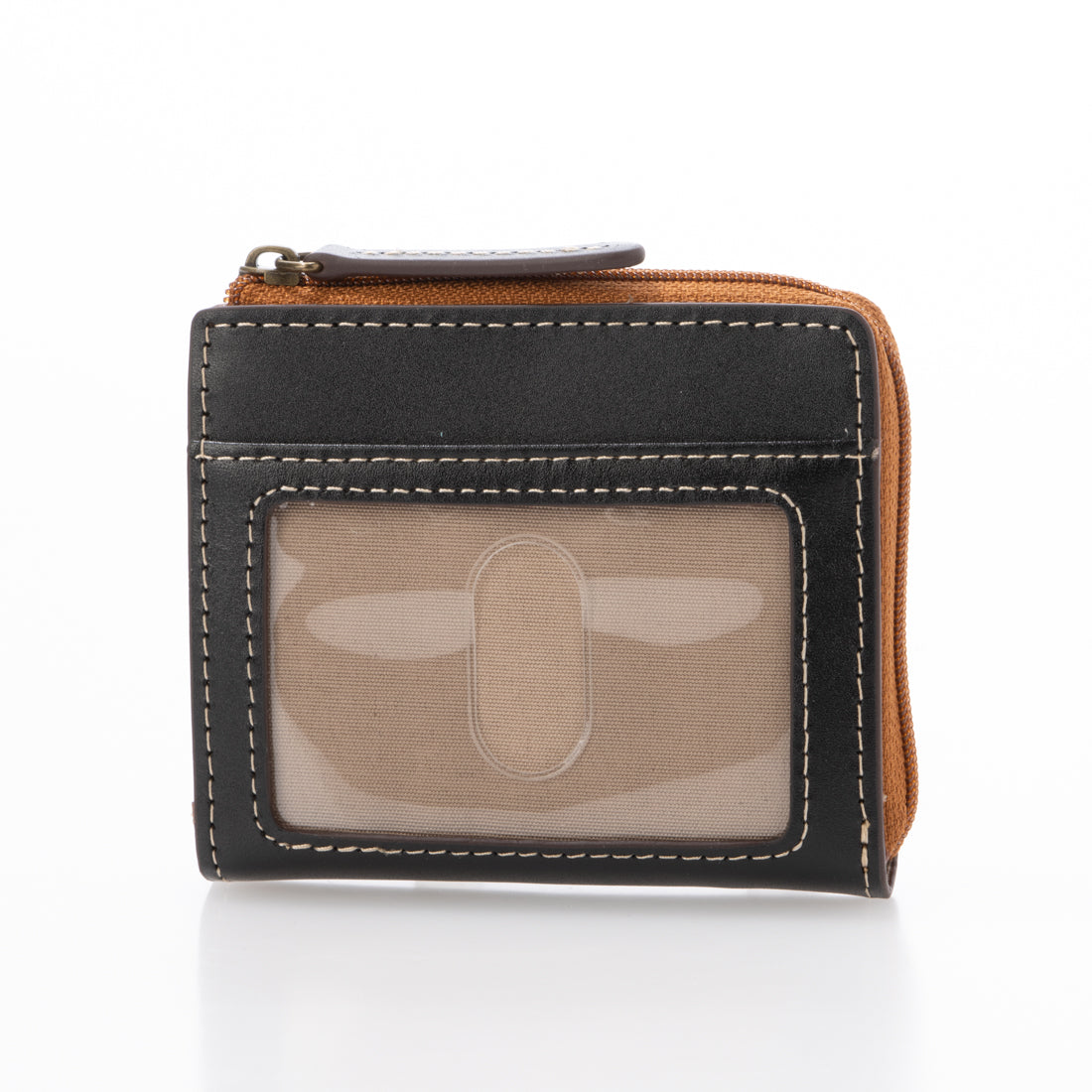 イーモノ e-mono 本革 L字ファスナー ミニ財布(ブラック) ブラック