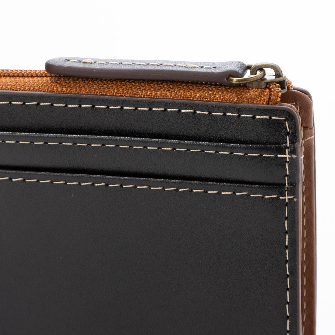 イーモノ e-mono 本革 L字ファスナー ミニ財布(ブラック) ブラック