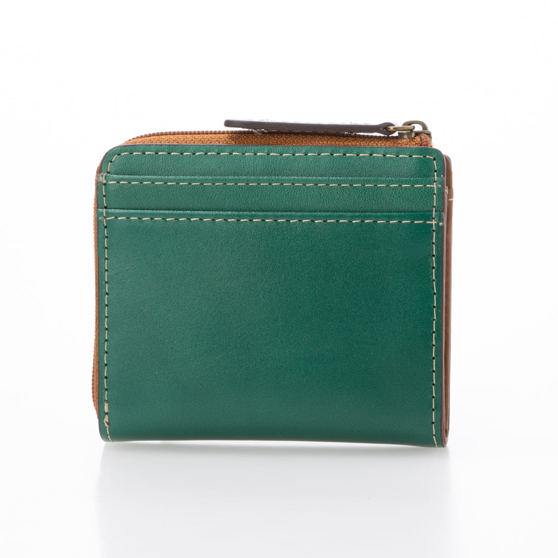 イーモノ e-mono 本革 L字ファスナー ミニ財布(エメラルドグリーン) エメラルドグリーン