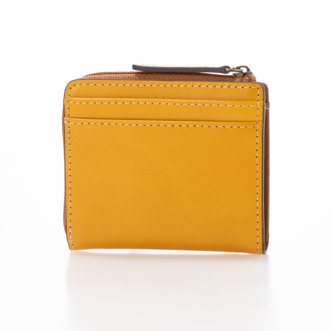 イーモノ e-mono 本革 L字ファスナー ミニ財布(イエロー) イエロー
