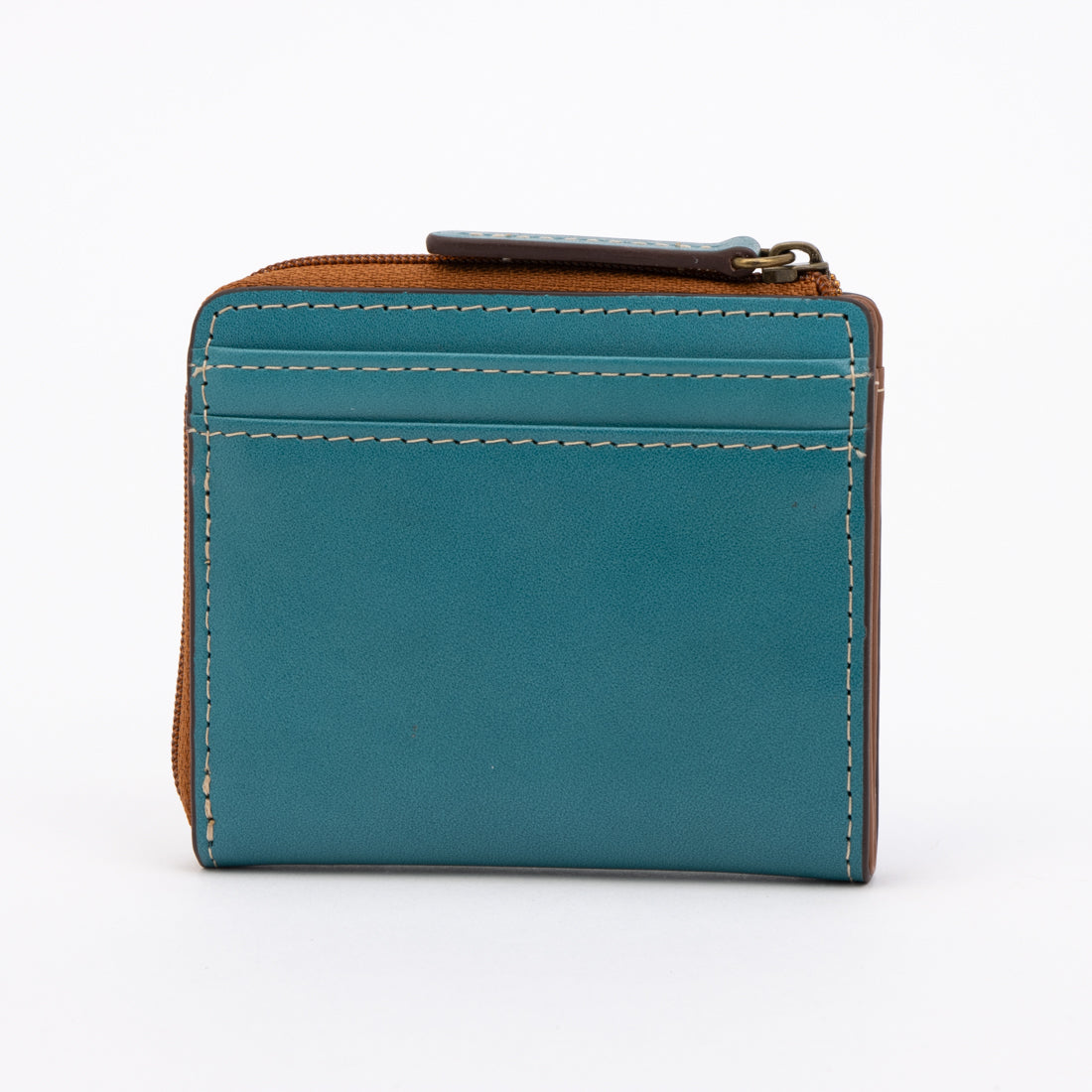 イーモノ e-mono 本革 L字ファスナー ミニ財布(ターコイズブルー) ターコイズブルー
