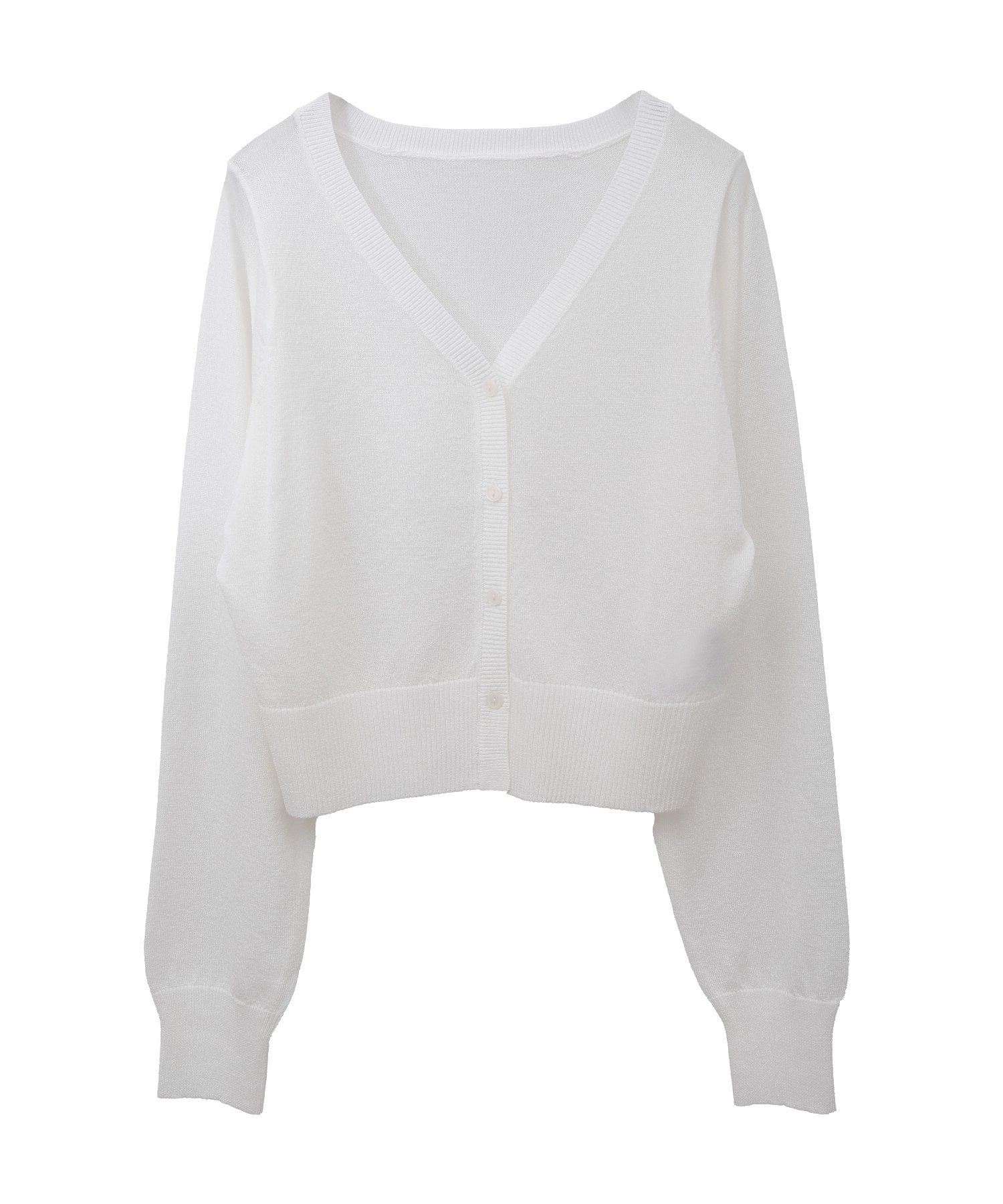 アースミュージックアンドエコロジー earth music&ecology シアーラメVネックカーディガン (ブラック) ブラック