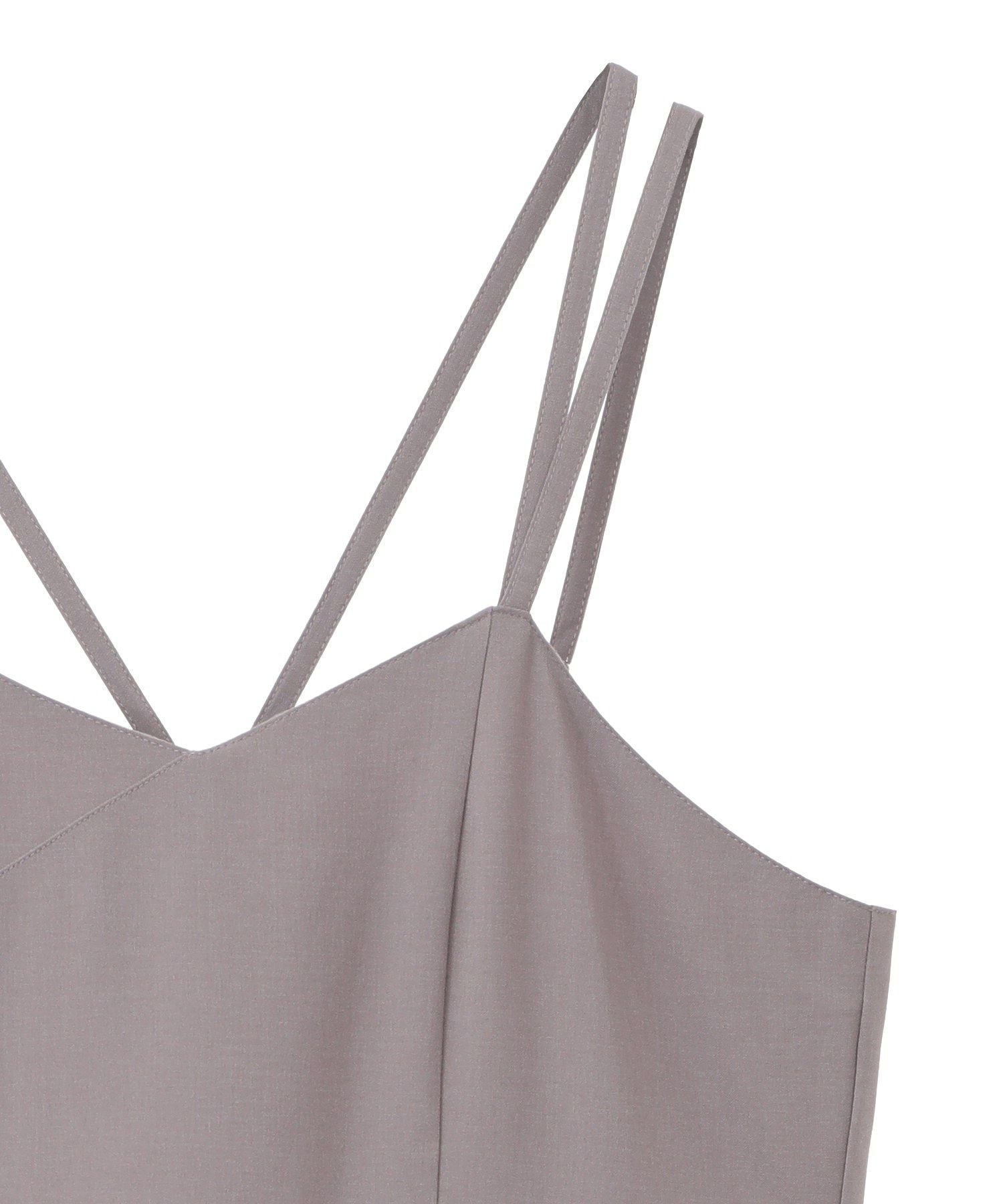 アースミュージックアンドエコロジー earth music&ecology サイドリボンラップ風キャミワンピース (モカ) モカ