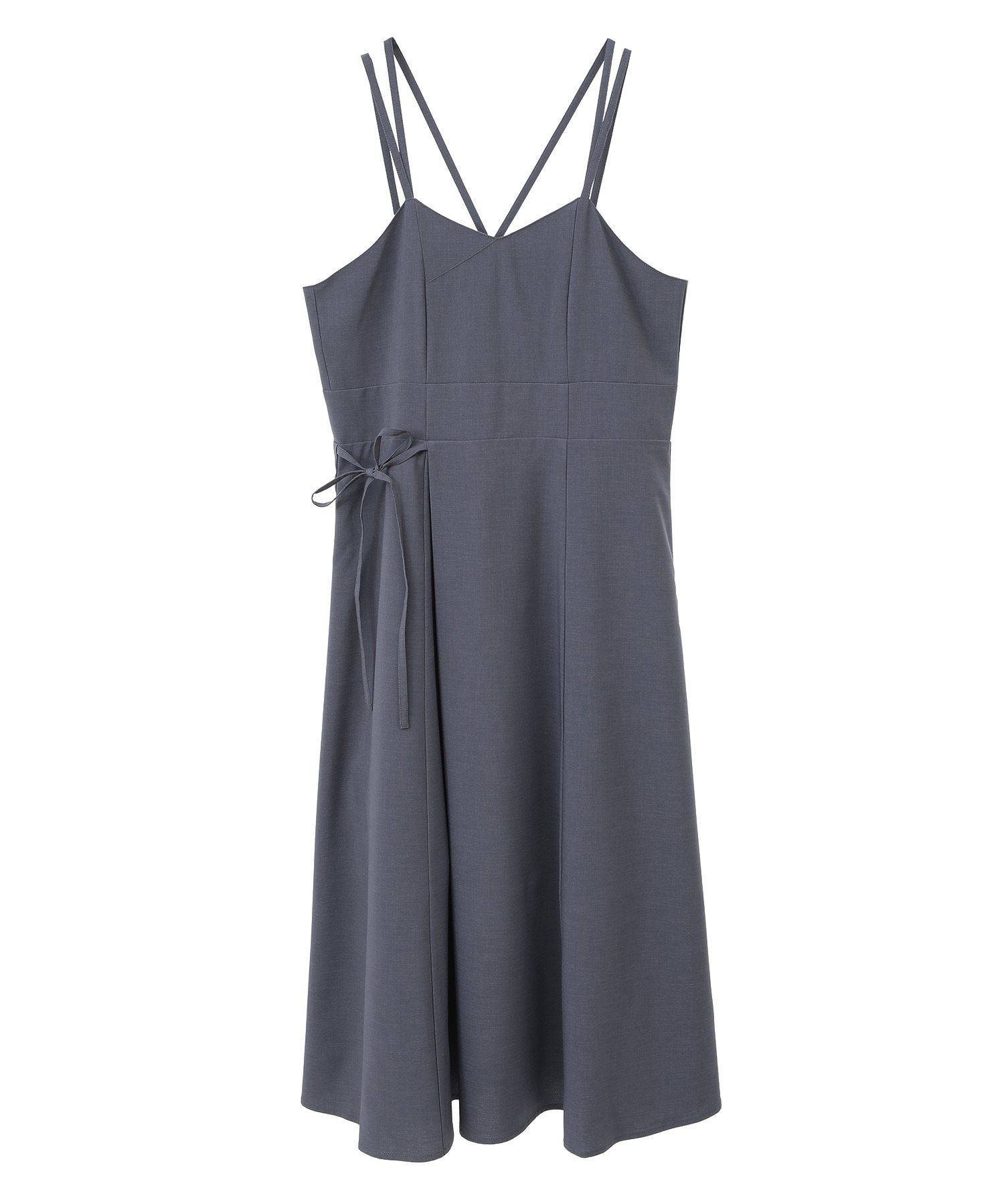 アースミュージックアンドエコロジー earth music&ecology サイドリボンラップ風キャミワンピース (モカ) モカ