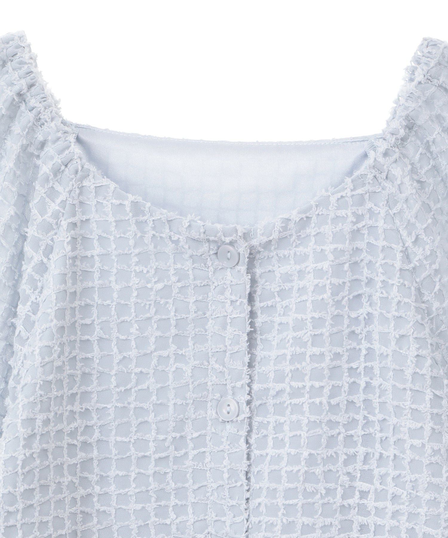 アースミュージックアンドエコロジー earth music&ecology 前後2wayミニフリンジブラウス (オフホワイト) オフホワイト