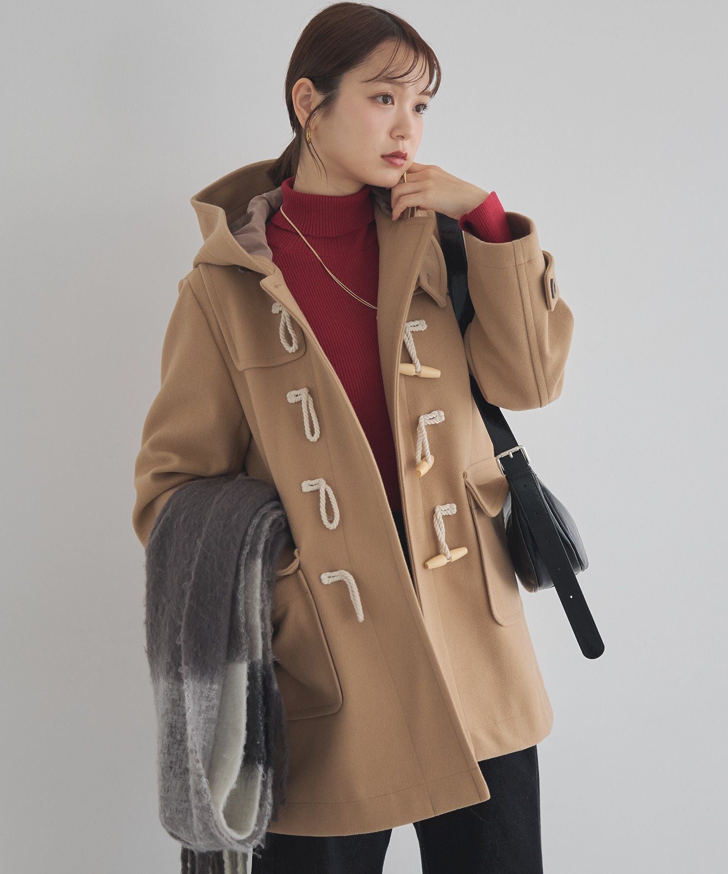 アースミュージックアンドエコロジー earth music&ecology ダッフルコート (ベージュ) ベージュ