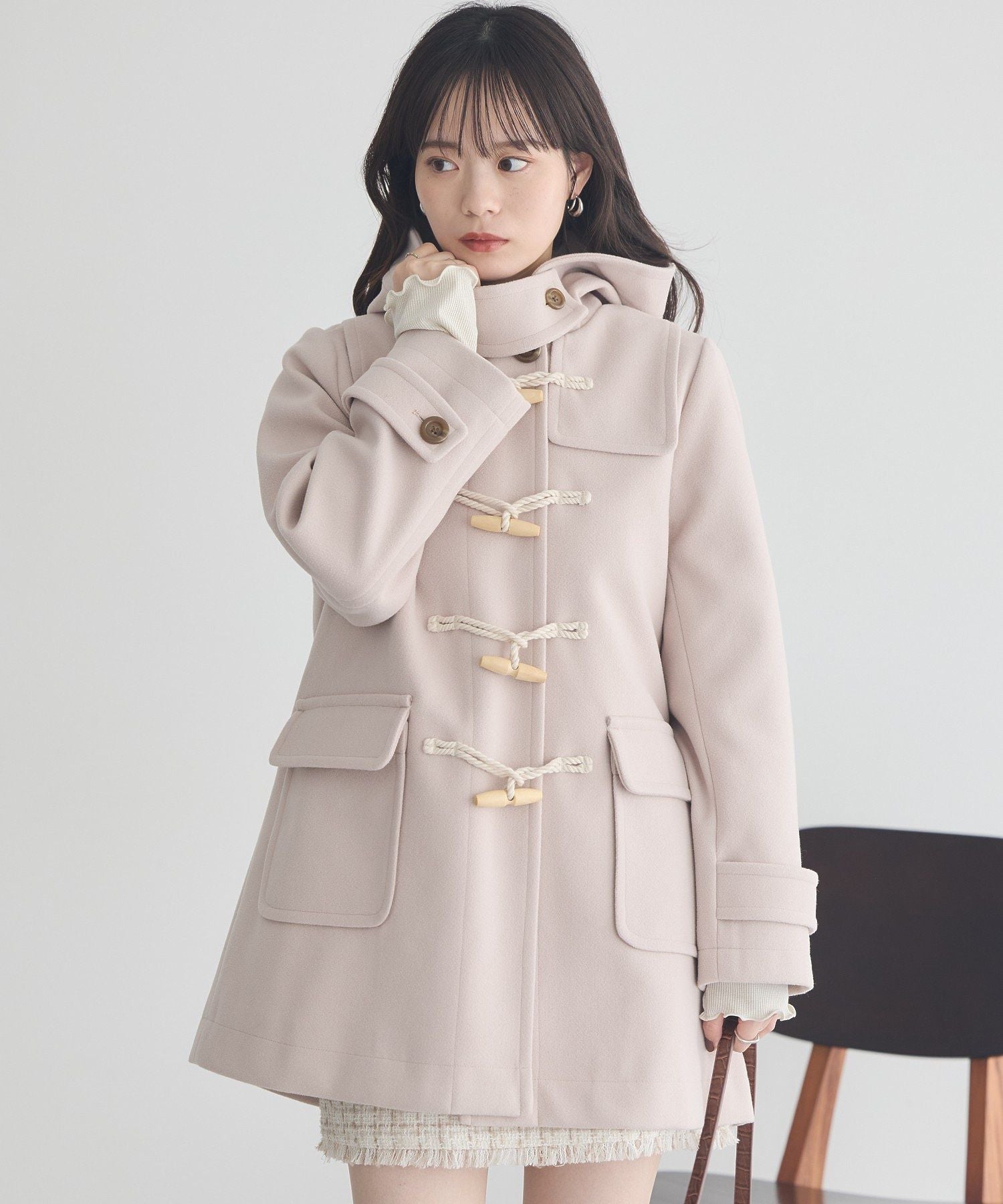 アースミュージックアンドエコロジー earth music&ecology ダッフルコート (ベージュ) ベージュ