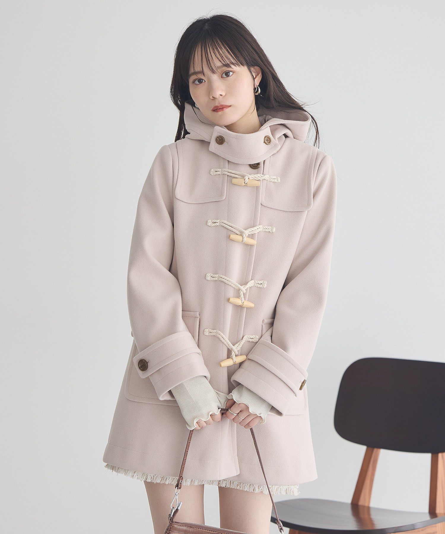 アースミュージックアンドエコロジー earth music&ecology ダッフルコート (ベージュ) ベージュ