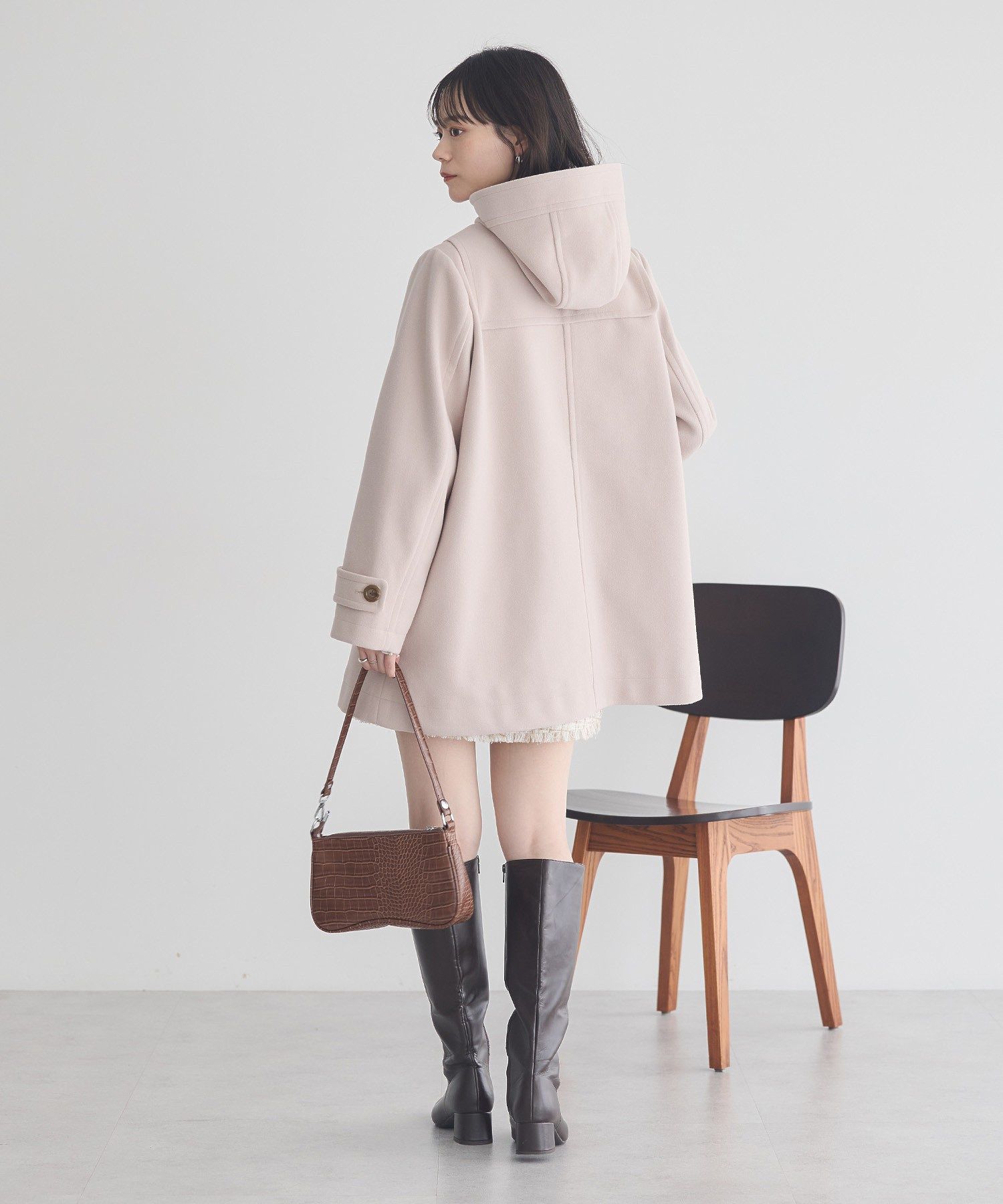 アースミュージックアンドエコロジー earth music&ecology ダッフルコート (ベージュ) ベージュ