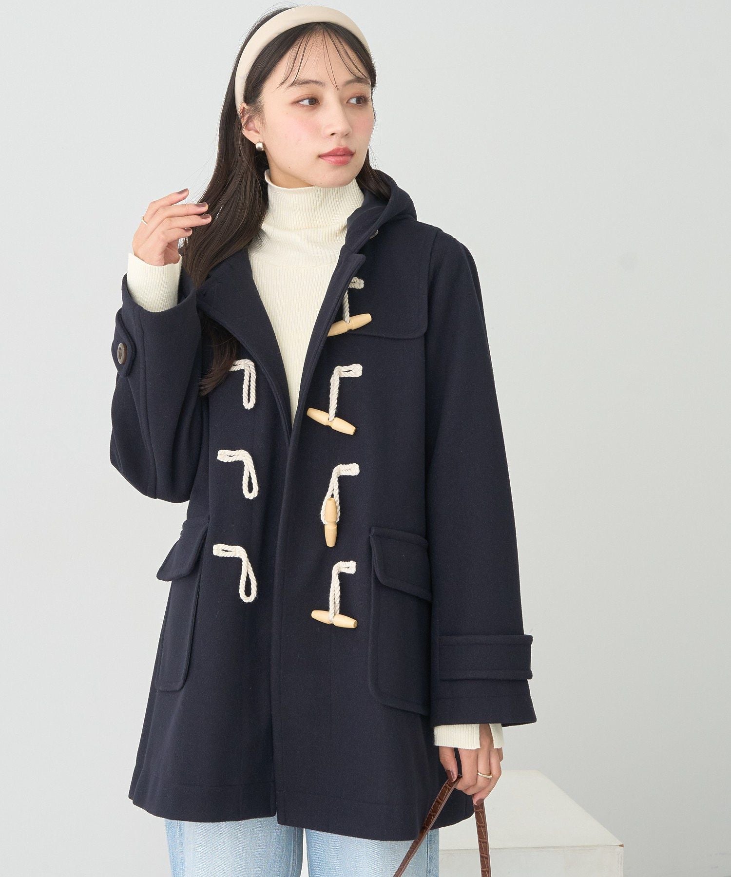 アースミュージックアンドエコロジー earth music&ecology ダッフルコート (ベージュ) ベージュ