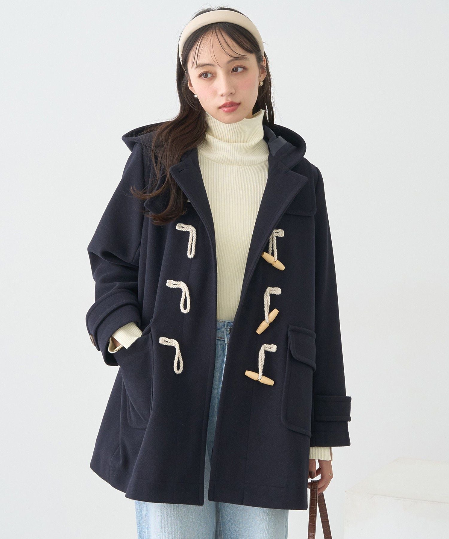 アースミュージックアンドエコロジー earth music&ecology ダッフルコート (ベージュ) ベージュ