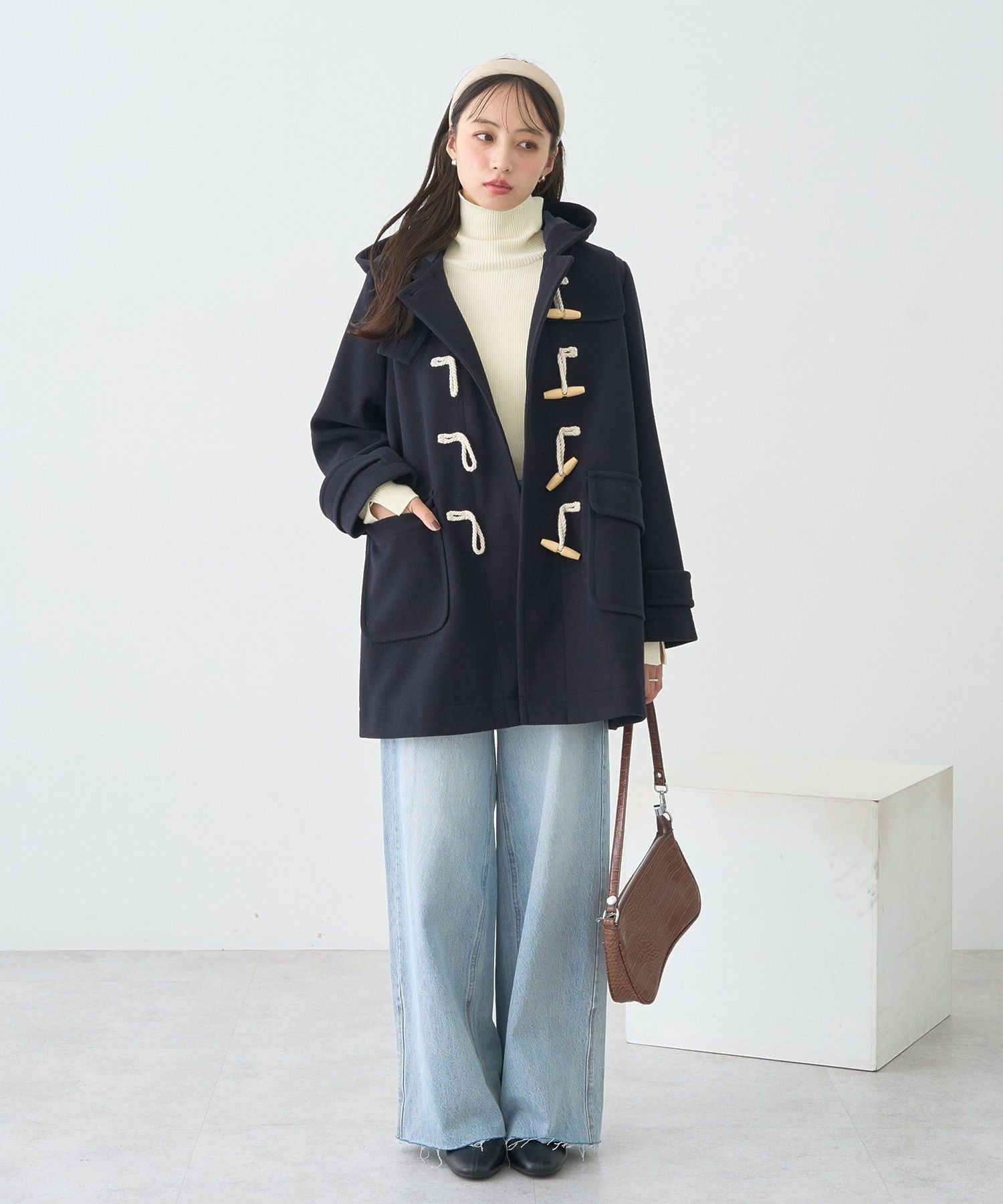 アースミュージックアンドエコロジー earth music&ecology ダッフルコート (ベージュ) ベージュ