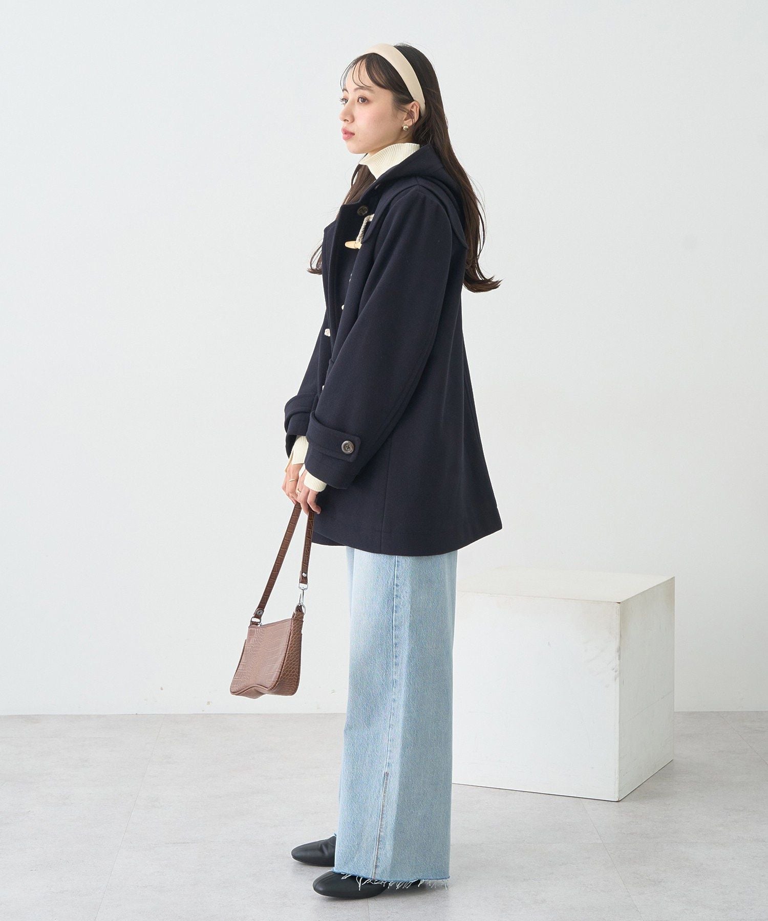 アースミュージックアンドエコロジー earth music&ecology ダッフルコート (ベージュ) ベージュ