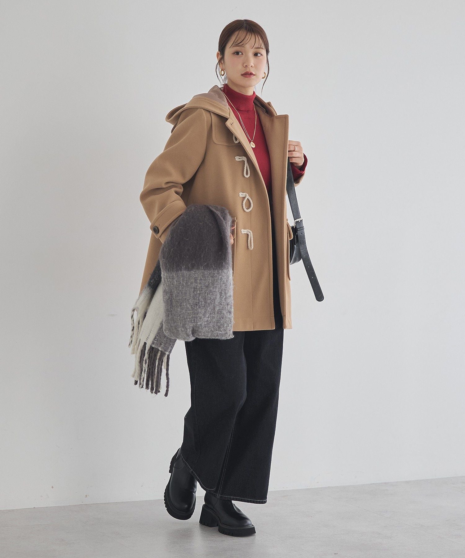 アースミュージックアンドエコロジー earth music&ecology ダッフルコート (ベージュ) ベージュ