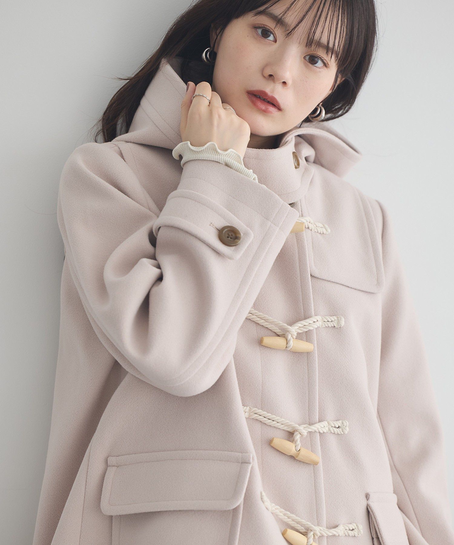 アースミュージックアンドエコロジー earth music&ecology ダッフルコート (ベージュ) ベージュ