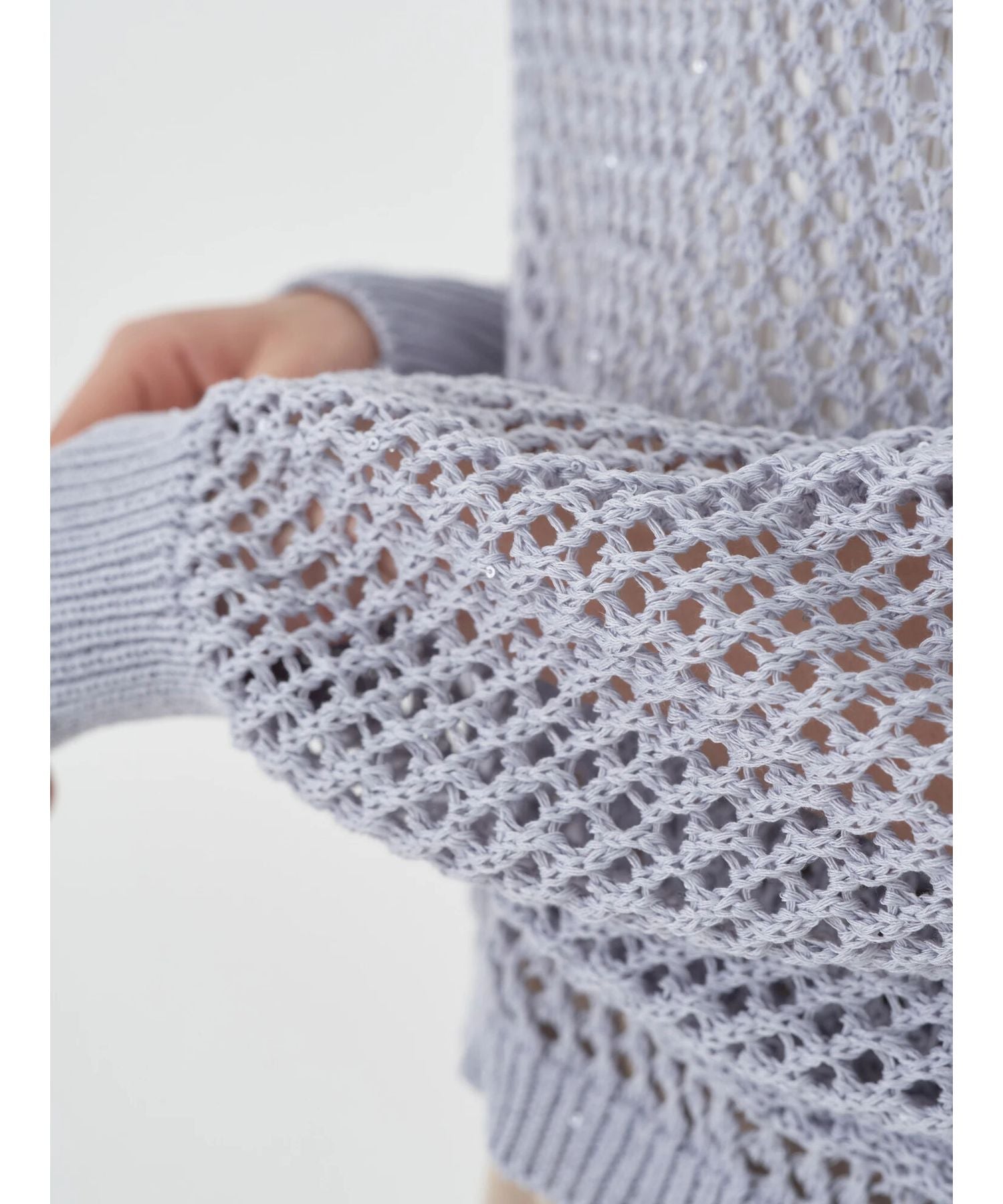 アースミュージックアンドエコロジー earth music&ecology スパンコールショートゆるニット (ブラック) ブラック