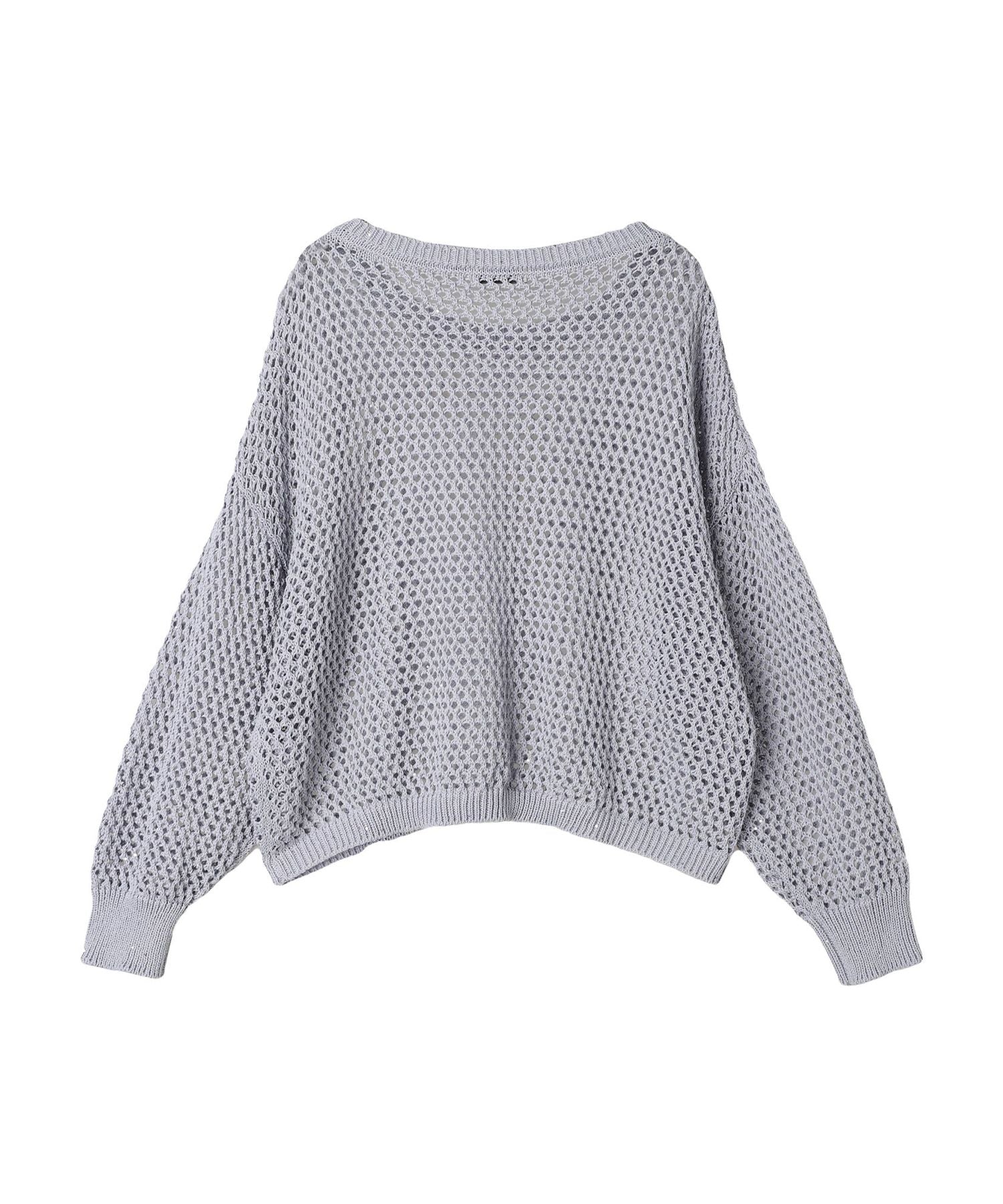 アースミュージックアンドエコロジー earth music&ecology スパンコールショートゆるニット (ブラック) ブラック