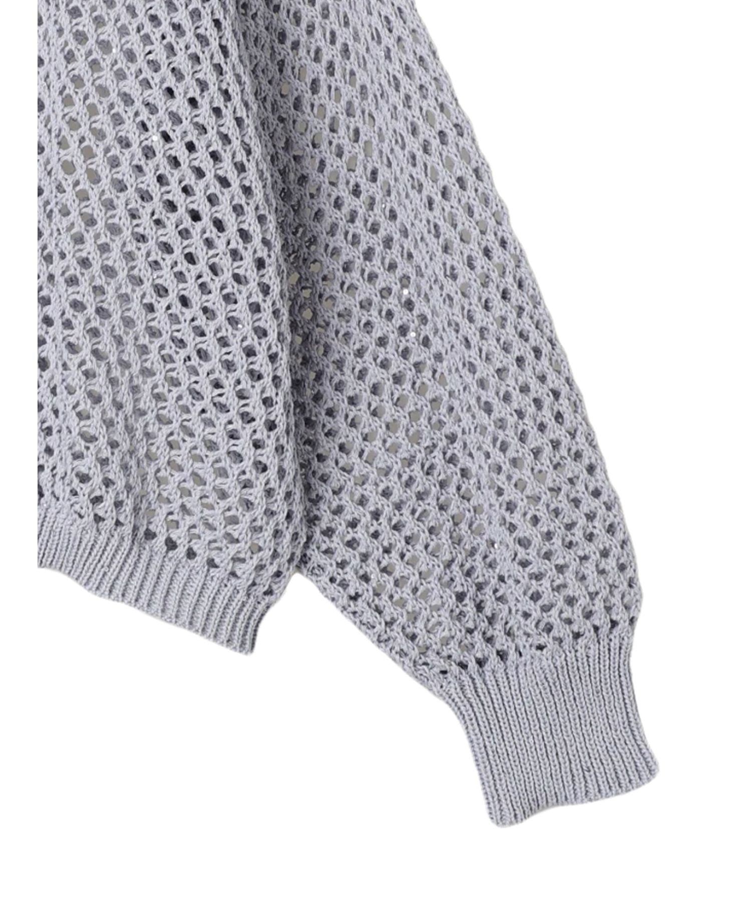 アースミュージックアンドエコロジー earth music&ecology スパンコールショートゆるニット (ブラック) ブラック