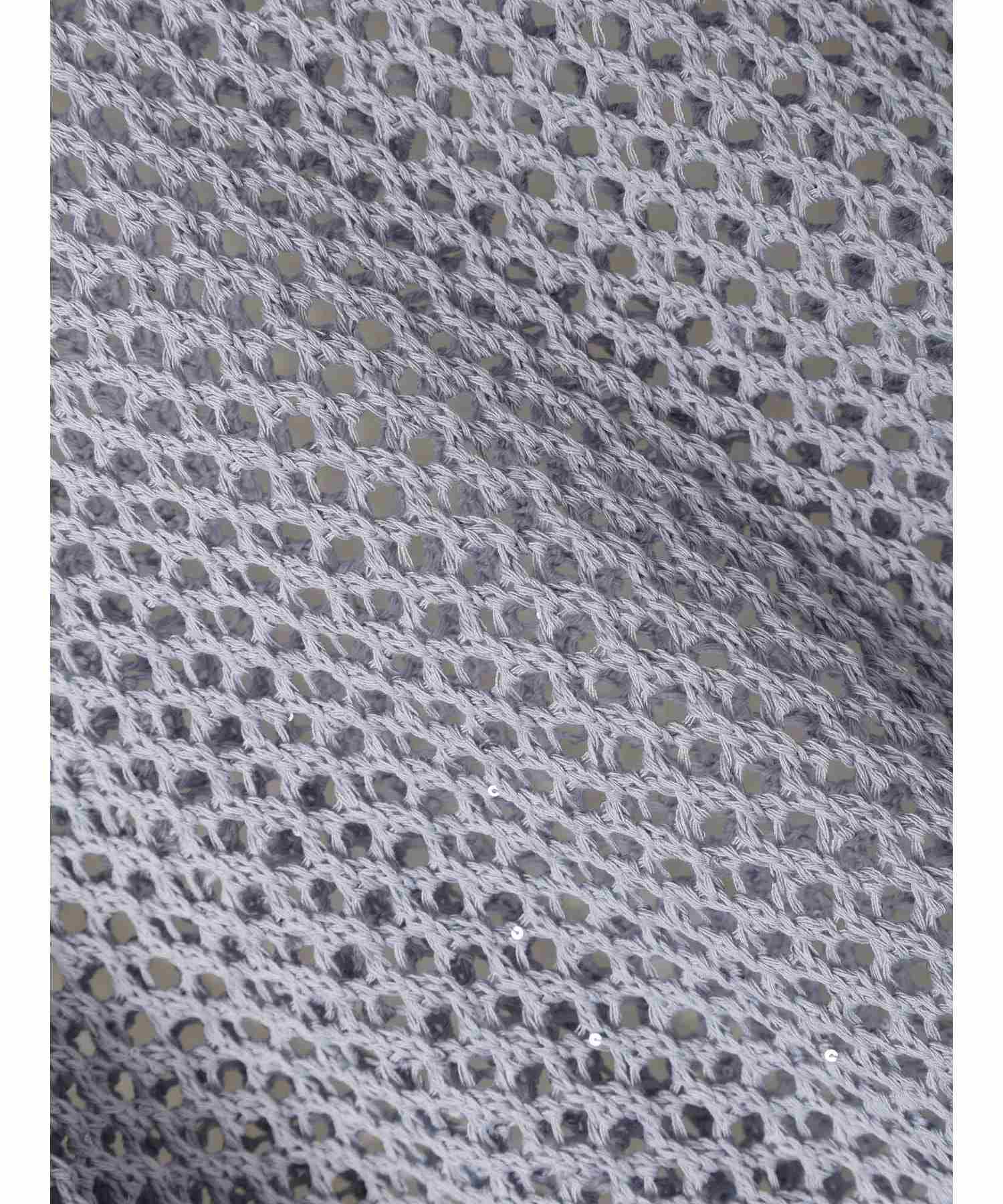 アースミュージックアンドエコロジー earth music&ecology スパンコールショートゆるニット (ブラック) ブラック