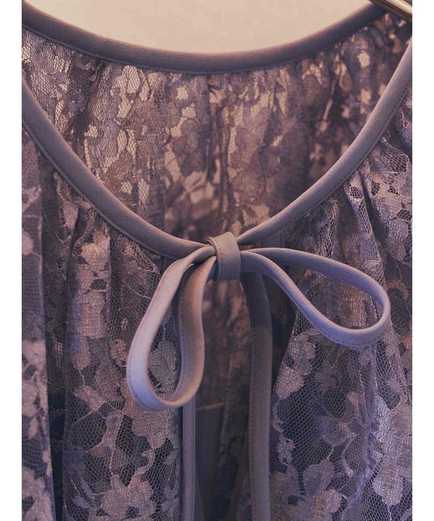 アースミュージックアンドエコロジー earth music&ecology SET2点レースボレロ+キャミワンピース (サックスブルー) サックスブルー