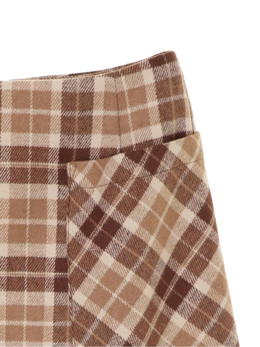 アースミュージックアンドエコロジー earth music&ecology ポケット付台形ミニスカート (グリーン) グリーン