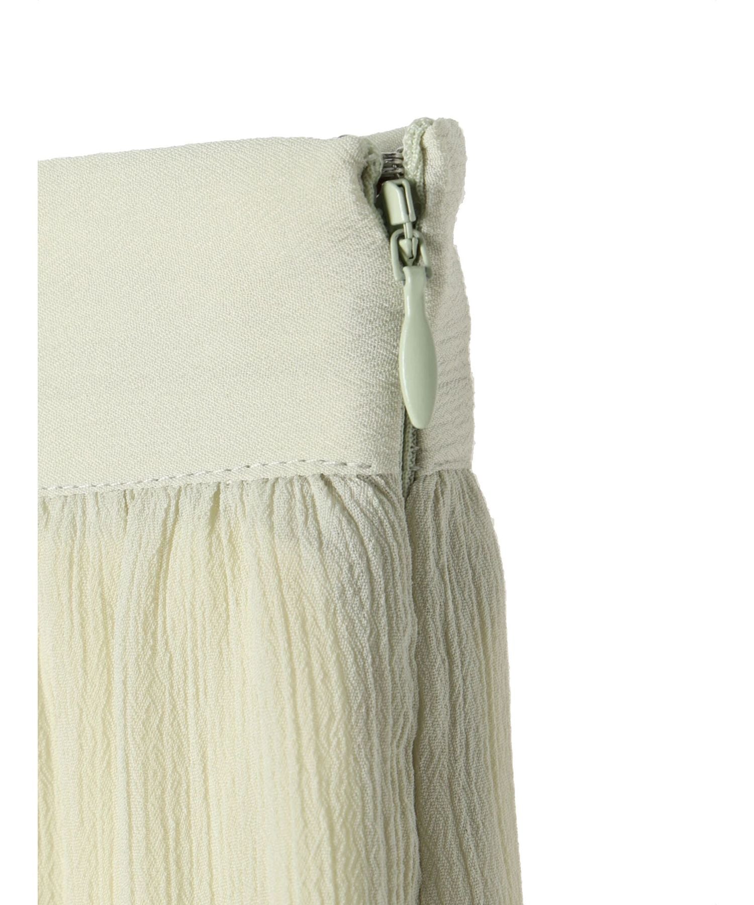 アースミュージックアンドエコロジー earth music&ecology シアー楊柳アシメティアードスカート (ライトグレー) ライトグレー